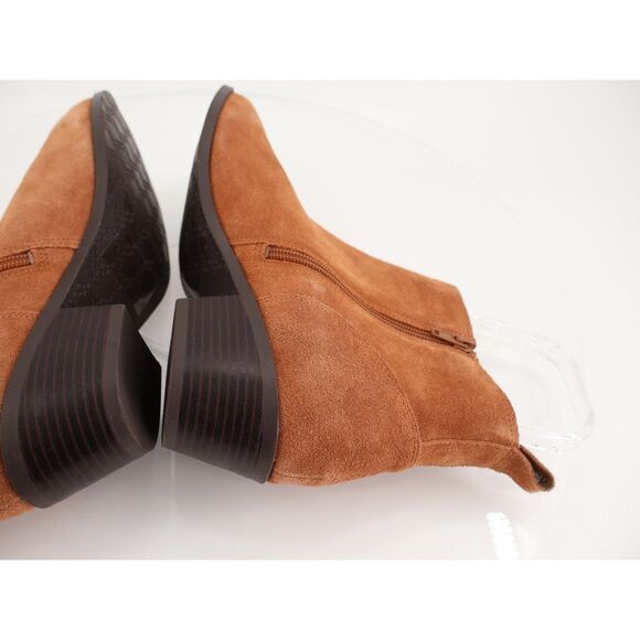 Vionic Roseland Bootie Womens Size 11 Brown Suede Leather Block Heel Boot - Picture 7 of 12